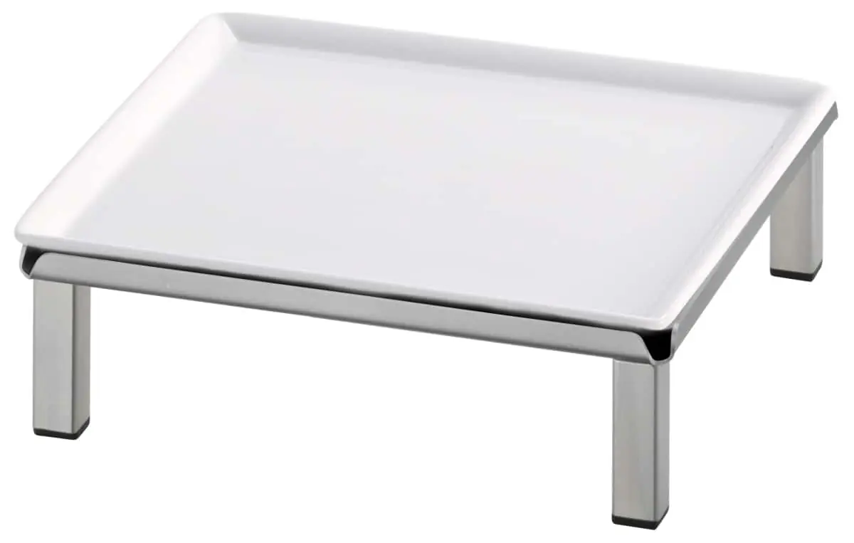 Bild von RAISER INOX 'Frischeplatte' Porzellan, weiß 23x23, H: 5,4 cm