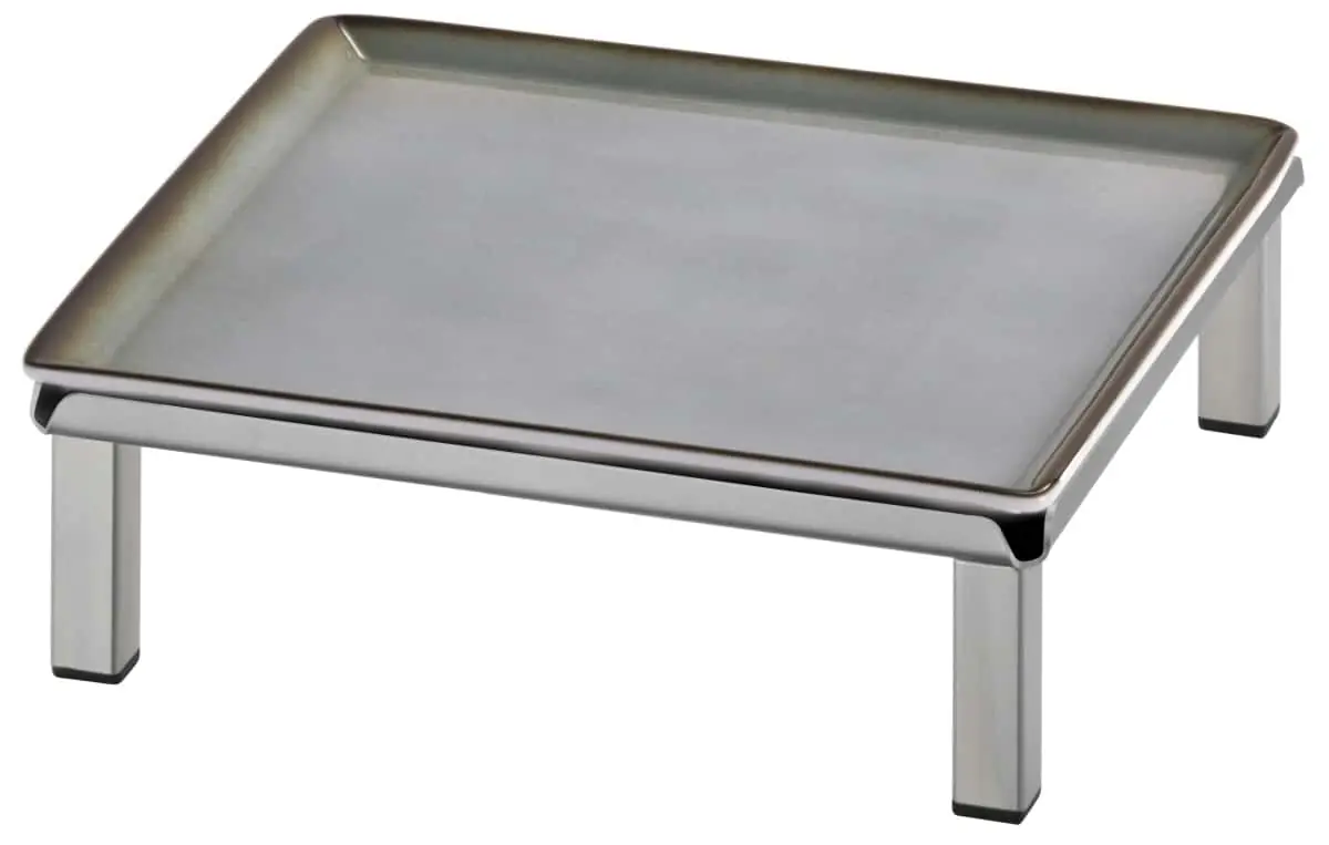 Bild von RAISER INOX 'Frischeplatte' Porzellan, grau 23x23, H: 5,4 cm