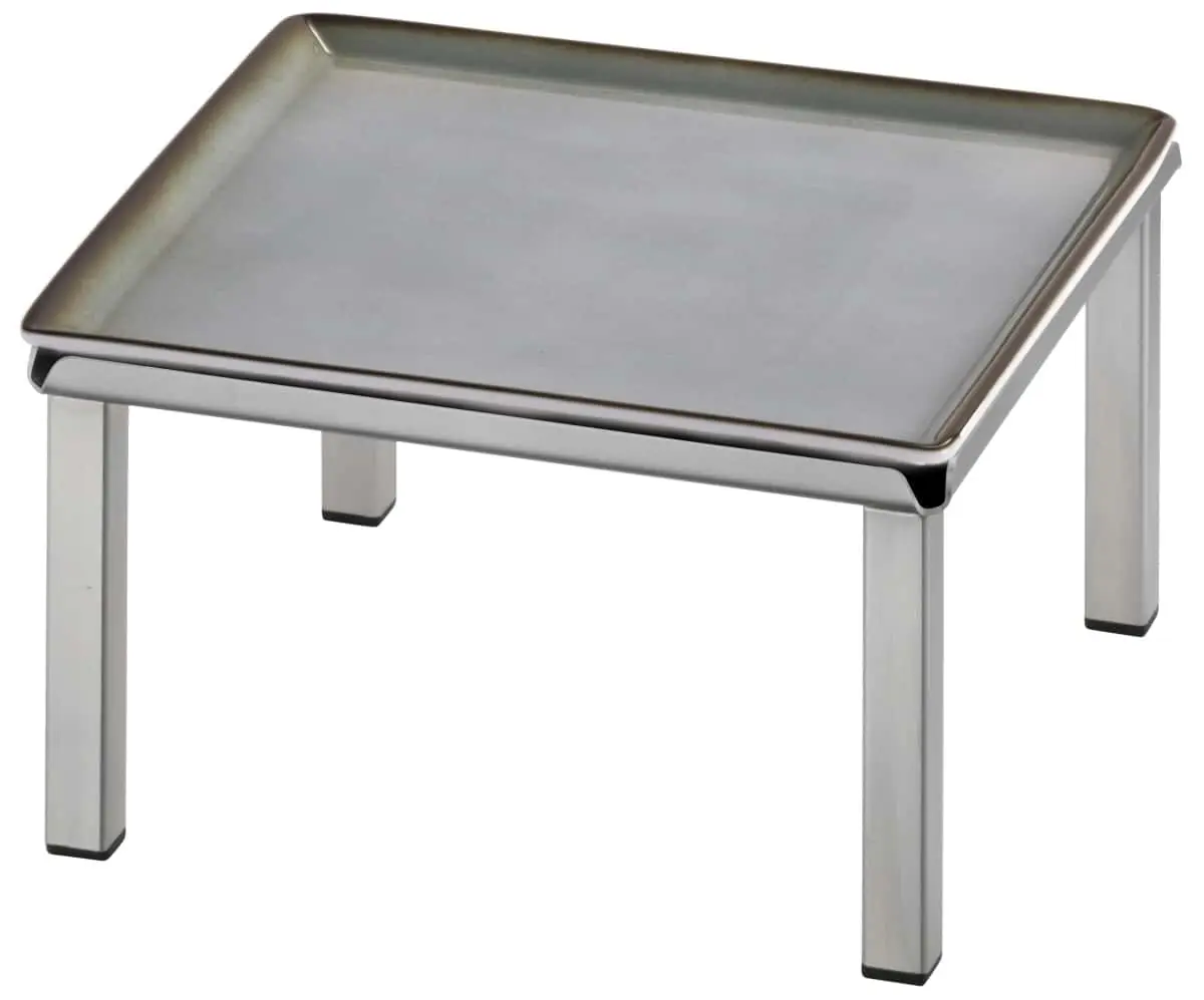 Bild von RAISER INOX 'Frischeplatte' Porzellan, grau 23x23, H: 12,4 cm