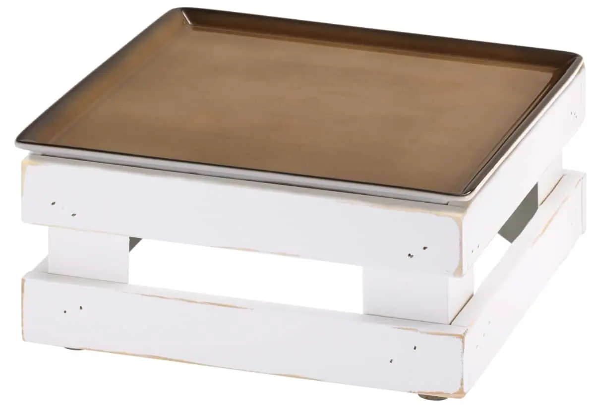Bild von RAISER VINTAGE'Frischeplatte' Porzellan, caramel 23x23, H:11,9cm