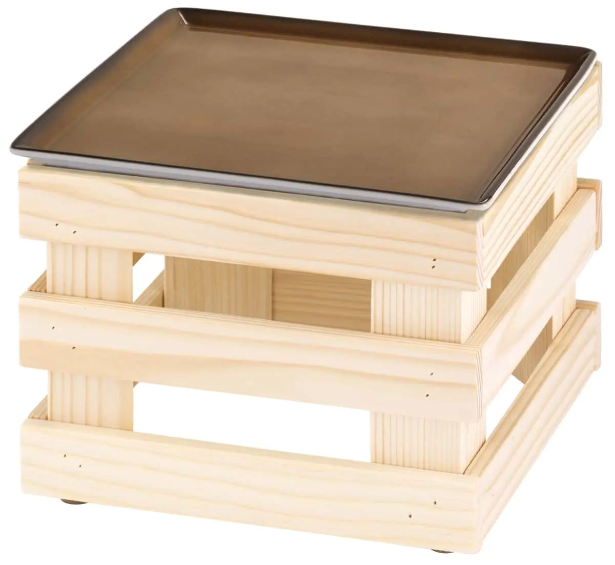 Bild von RAISER NATURE 'Frischeplatte' Porzellan, caramel 23x23, H:18,4cm