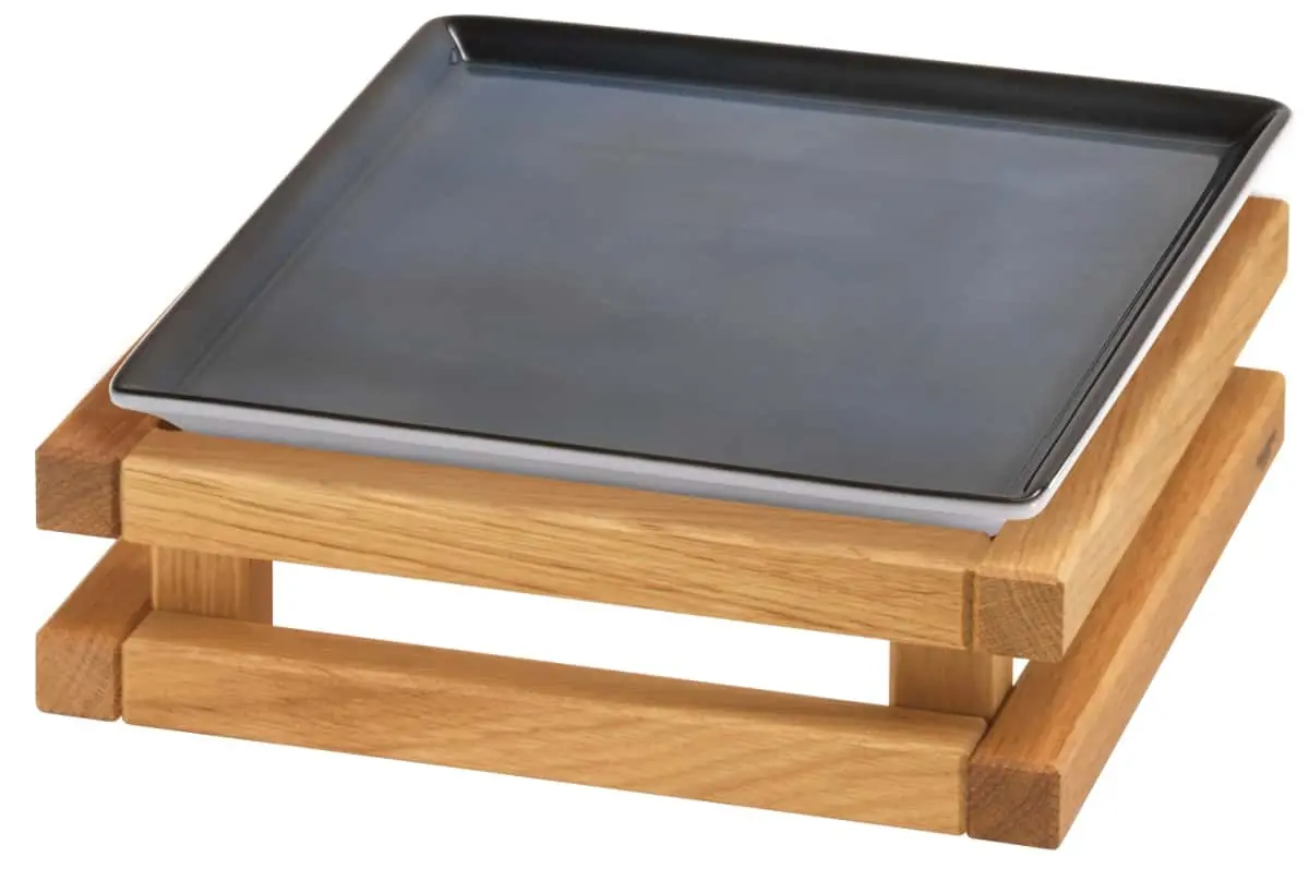 Bild von RAISER OAK 'Frischeplatte' Porzellan, blau 23x23, H: 8,9 cm