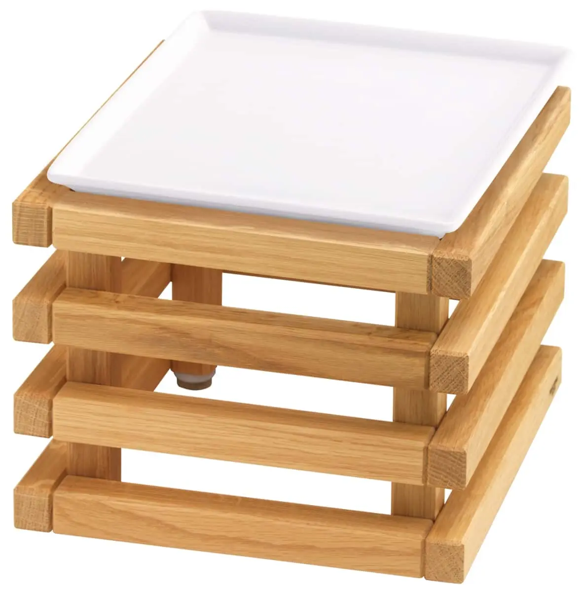 Bild von RAISER OAK 'Frischeplatte' Porzellan, weiß 23x23, H: 18,3 cm