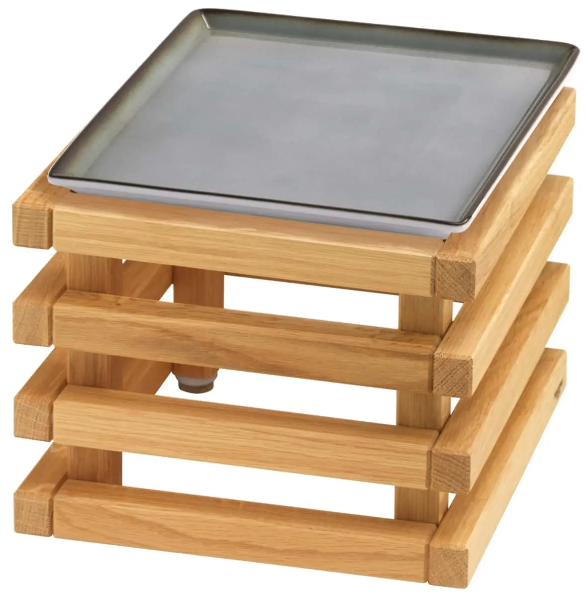 Bild von RAISER OAK 'Frischeplatte' Porzellan, grau 23x23, H: 18,3 cm