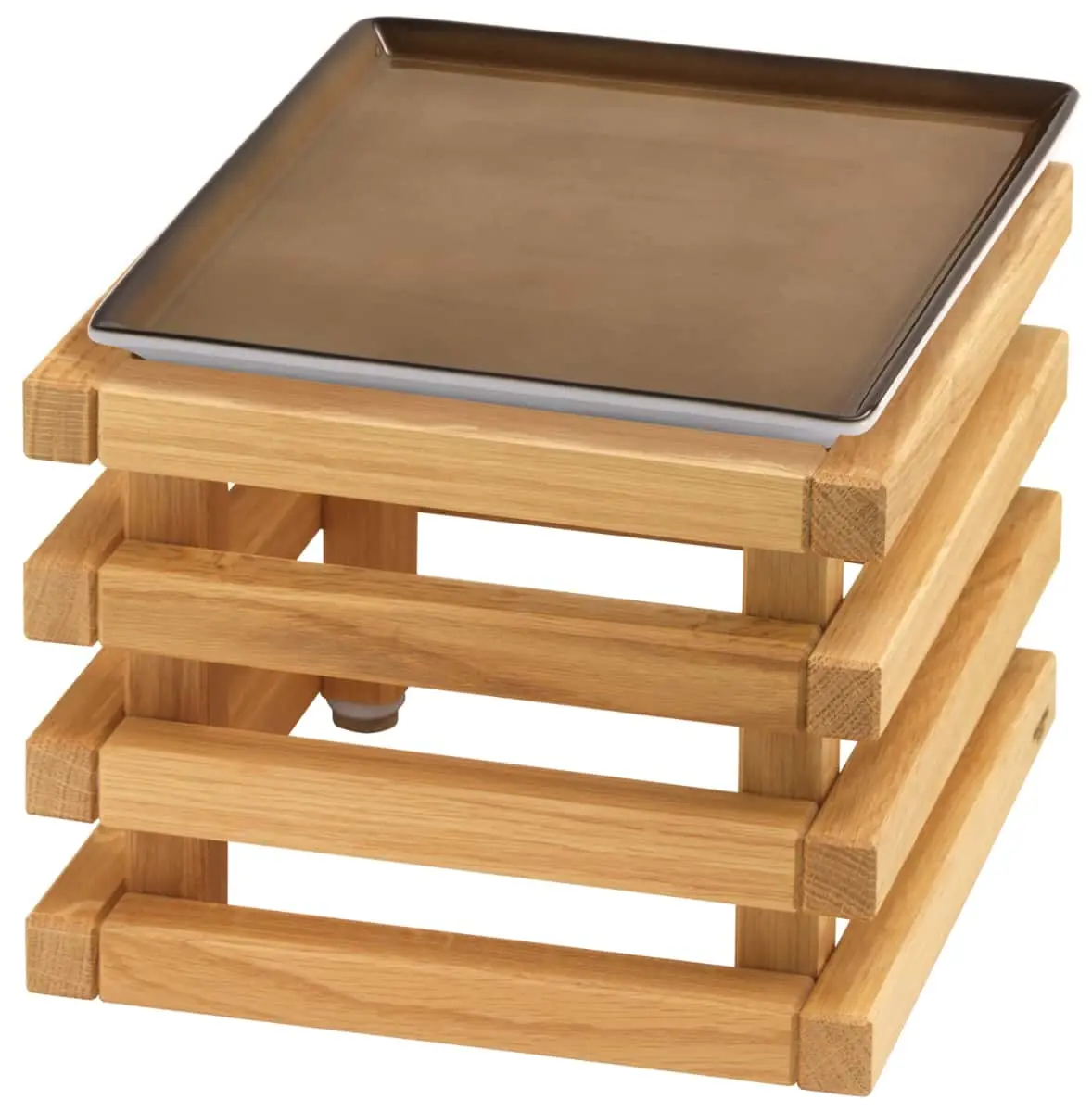 Bild von RAISER OAK 'Frischeplatte' Porzellan, caramel 23x23, H: 18,3 cm