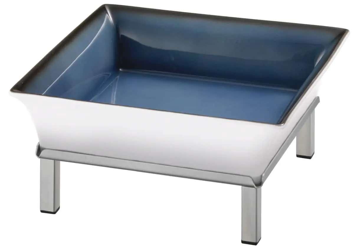 Bild von RAISER INOX 'Frischeschale' Porzellan, blau 23x23, H: 12,5 cm