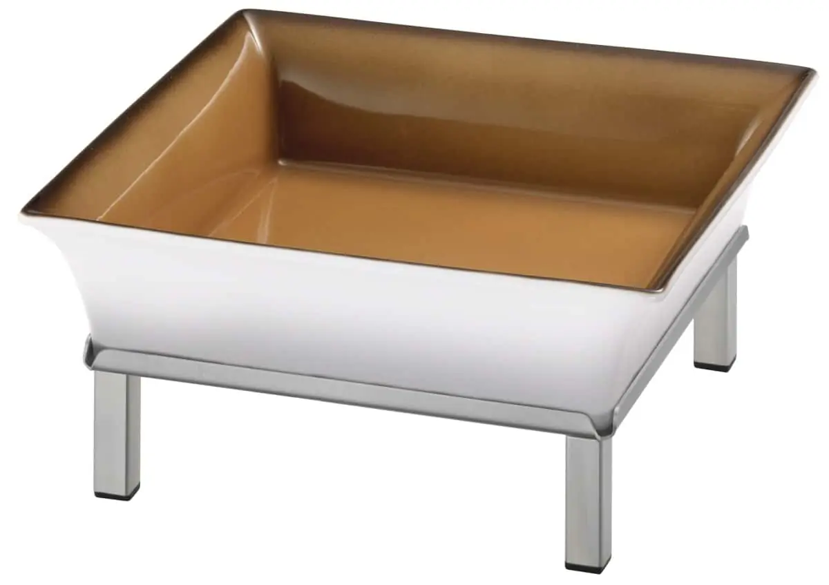 Bild von RAISER INOX 'Frischeschale' Porzellan, caramel 23x23, H: 12,5 cm