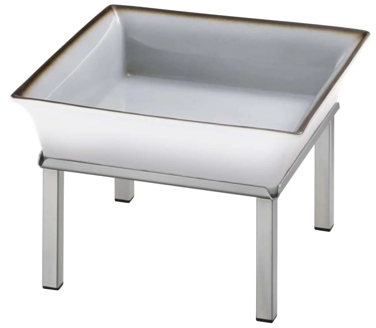 Bild von RAISER INOX 'Frischeschale' Porzellan, grau 23x23, H: 17,5 cm