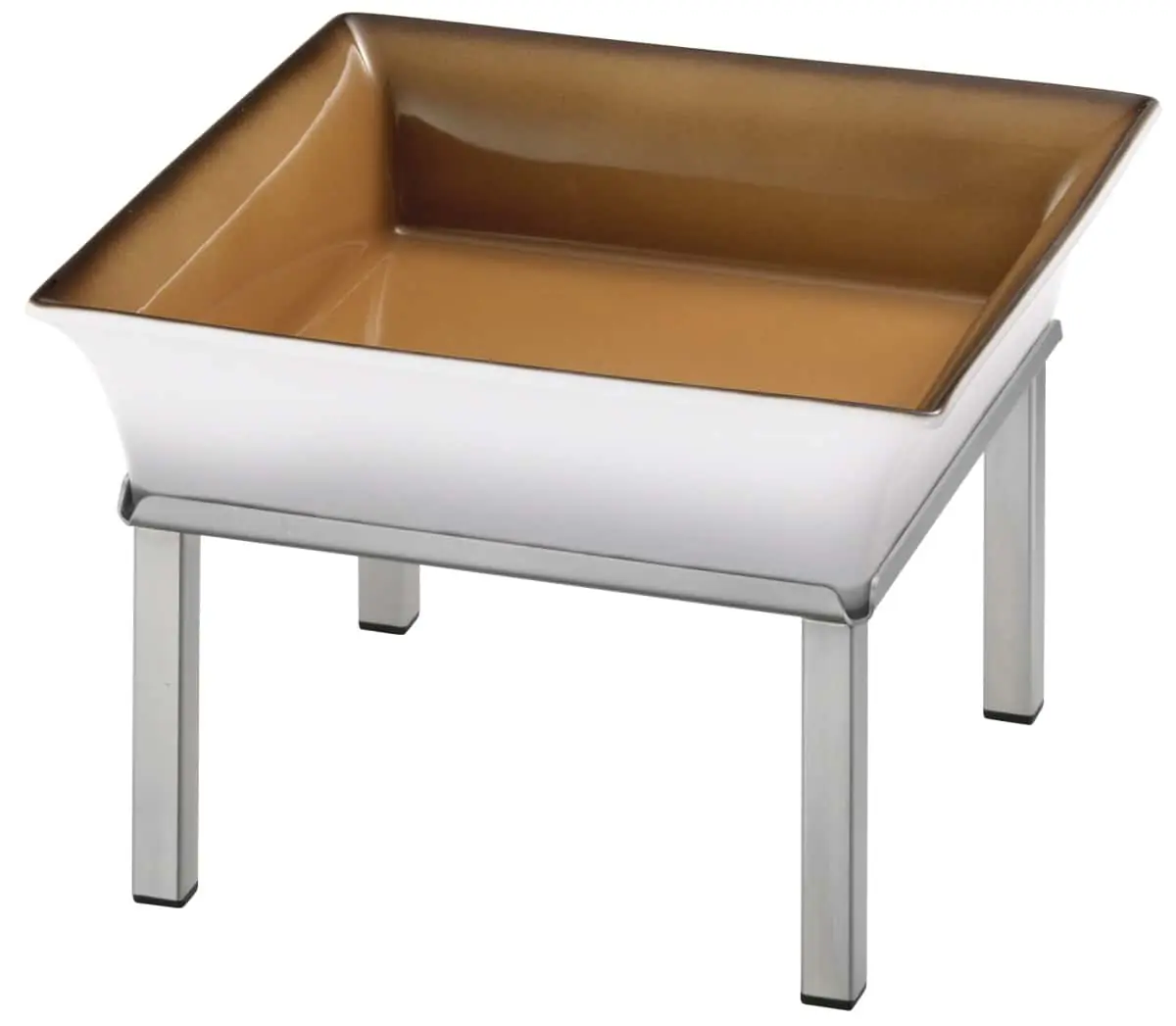 Bild von RAISER INOX 'Frischeschale' Porzellan, caramel 23x23, H: 17,5 cm