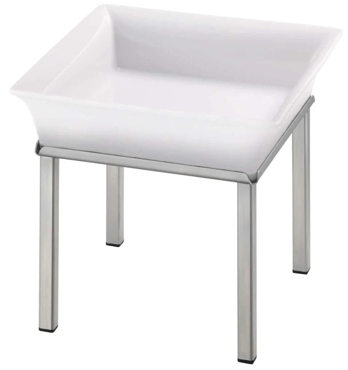 Bild von RAISER INOX 'Frischeschale' Porzellan, weiß 23x23, H: 22,5 cm