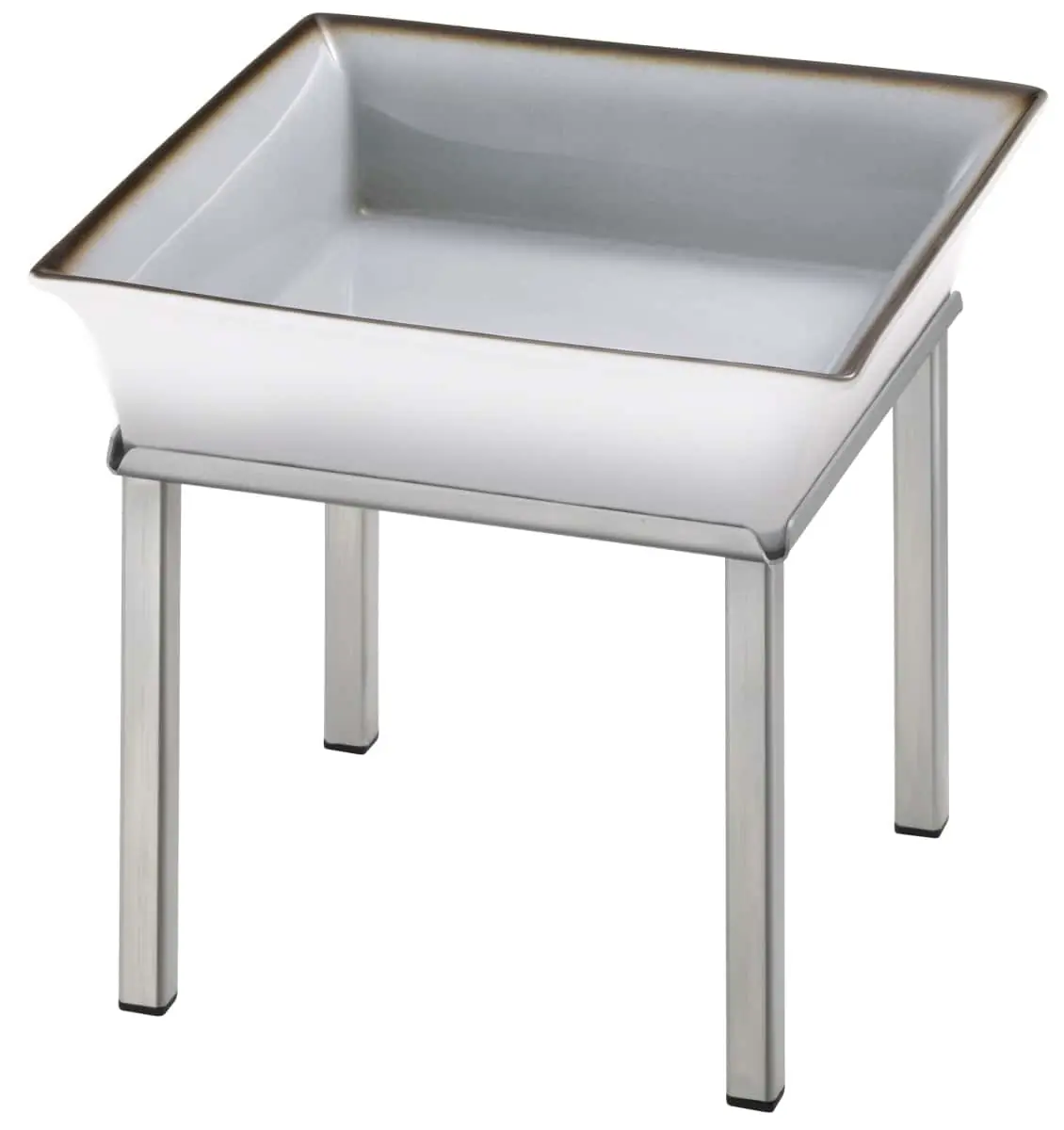 Bild von RAISER INOX 'Frischeschale' Porzellan, grau 23x23, H: 22,5 cm