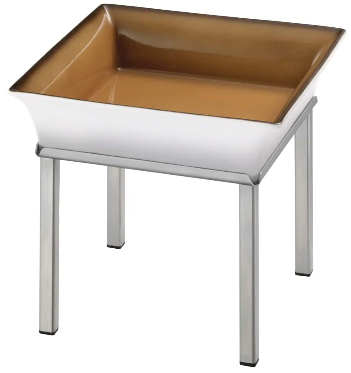 Bild von RAISER INOX 'Frischeschale' Porzellan, caramel 23x23, H: 22,5 cm