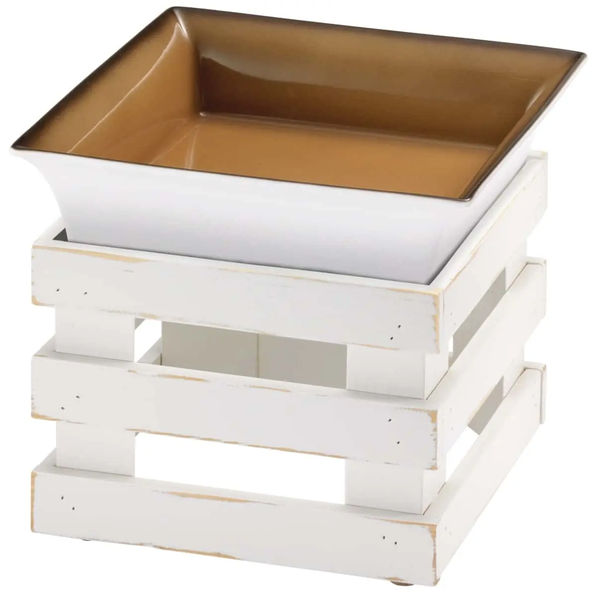 Bild von RAISER VINTAGE'Frischeschale' Porzellan, caramel 23x23, H: 21,5cm