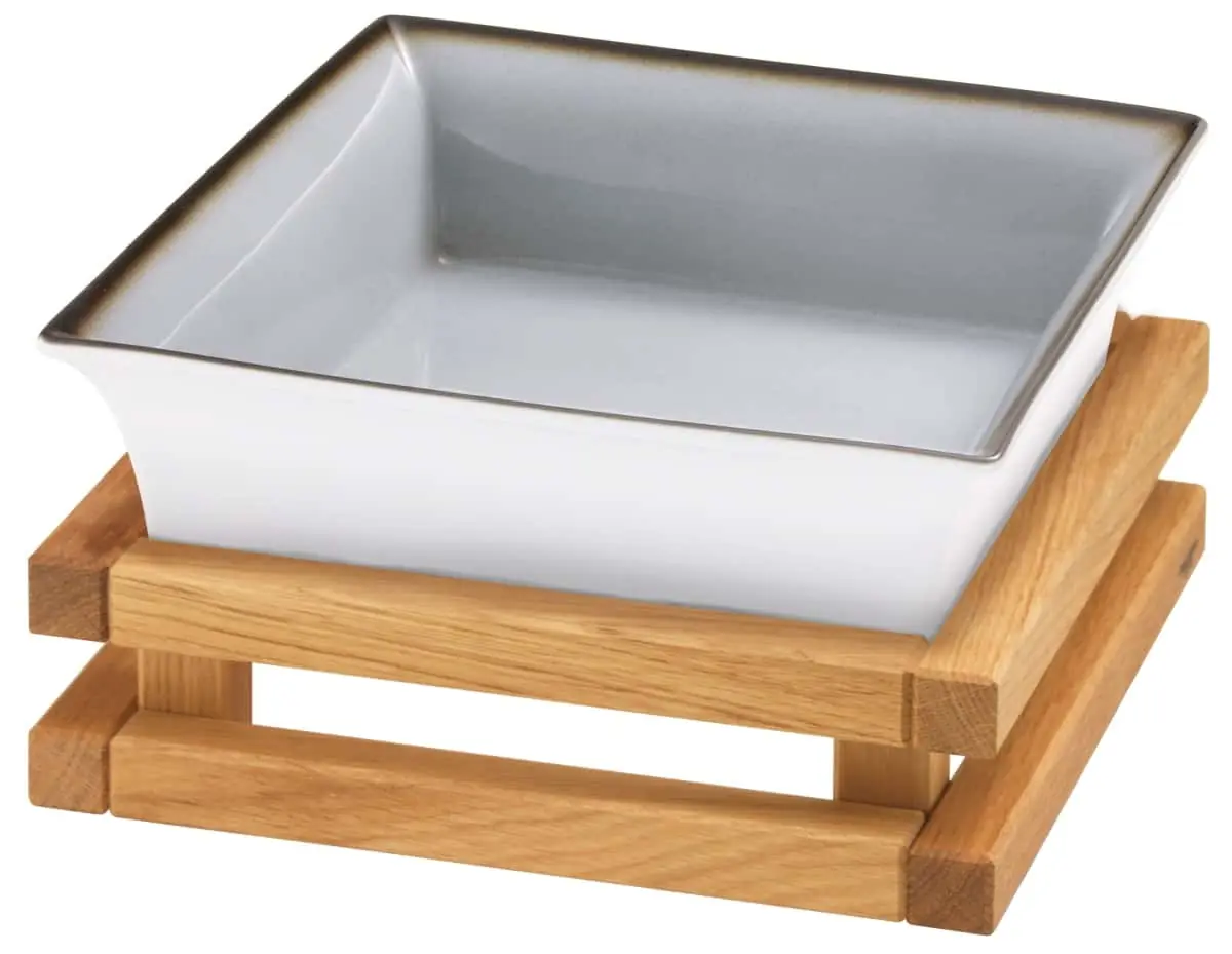 Bild von RAISER OAK 'Frischeschale' Porzellan, grau 23x23, H: 14,0cm