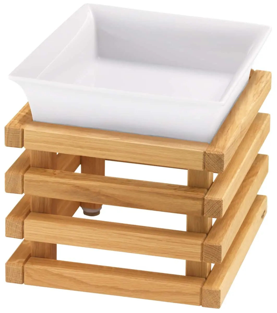 Bild von RAISER OAK 'Frischeschale' Porzellan, weiß 23x23, H: 23,5cm