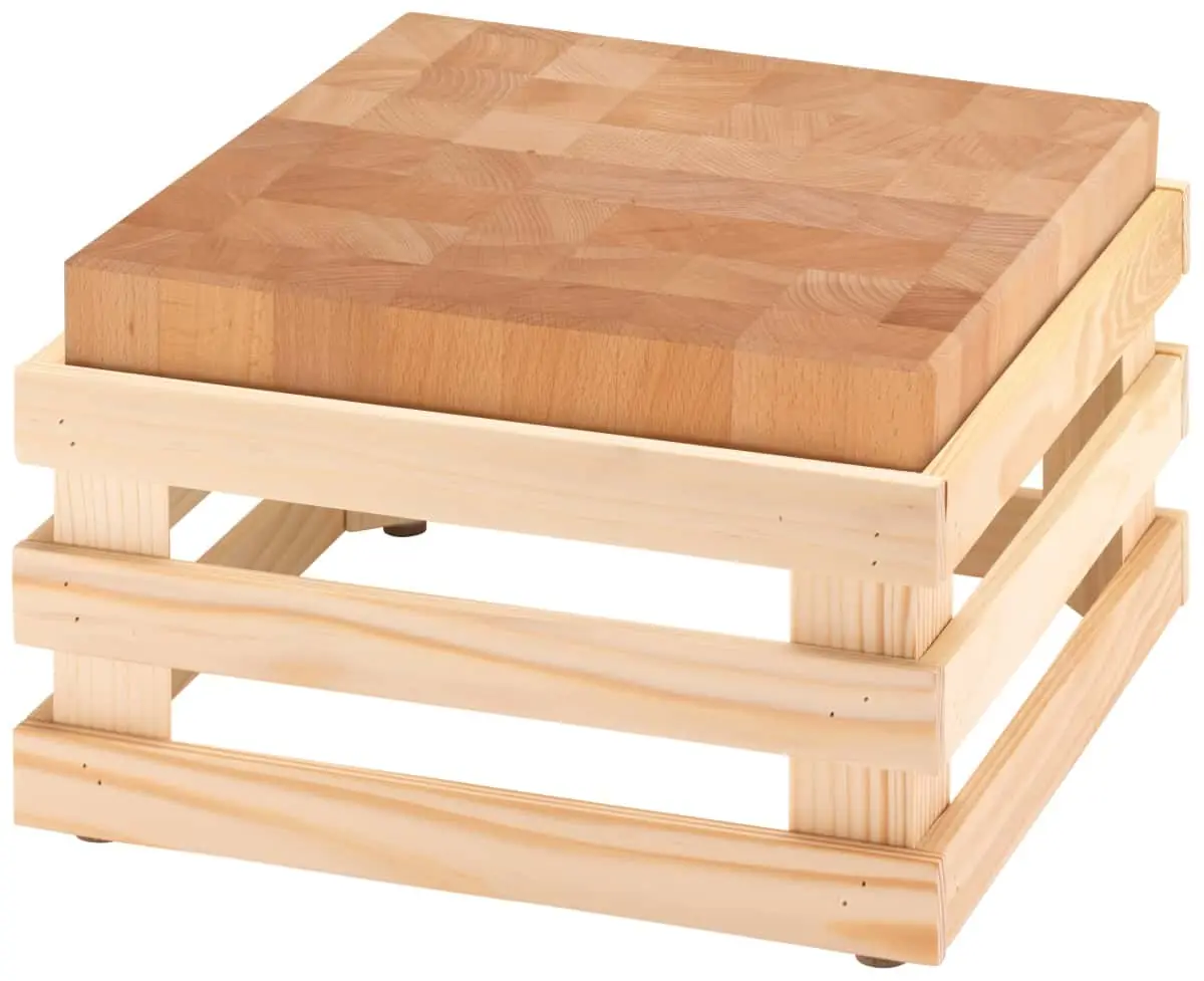 Bild von RAISER NATURE 'Butcher Block' Holzblock aus Buche, H: 21 cm