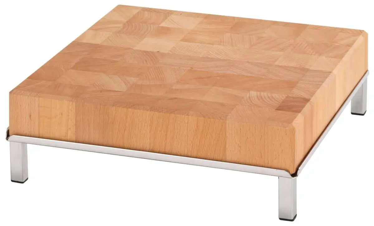 Bild von RAISER INOX 'Butcher Block' Holzblock aus Buche, H: 12,5 cm