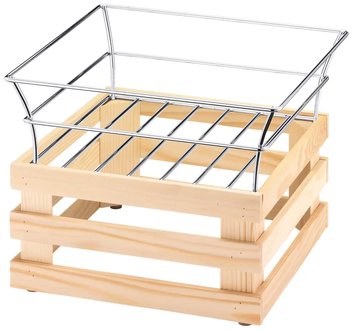 Bild von RAISER NATURE 'Obstkorb' verchromter Metallkorb, H:30,8cm