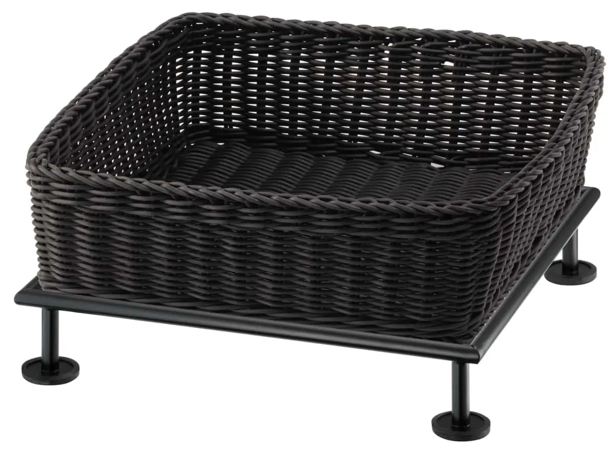 Bild von RAISER RUSTIC 33x33 'Brotkorb' Korb aus PP, grau (H:28,9cm)