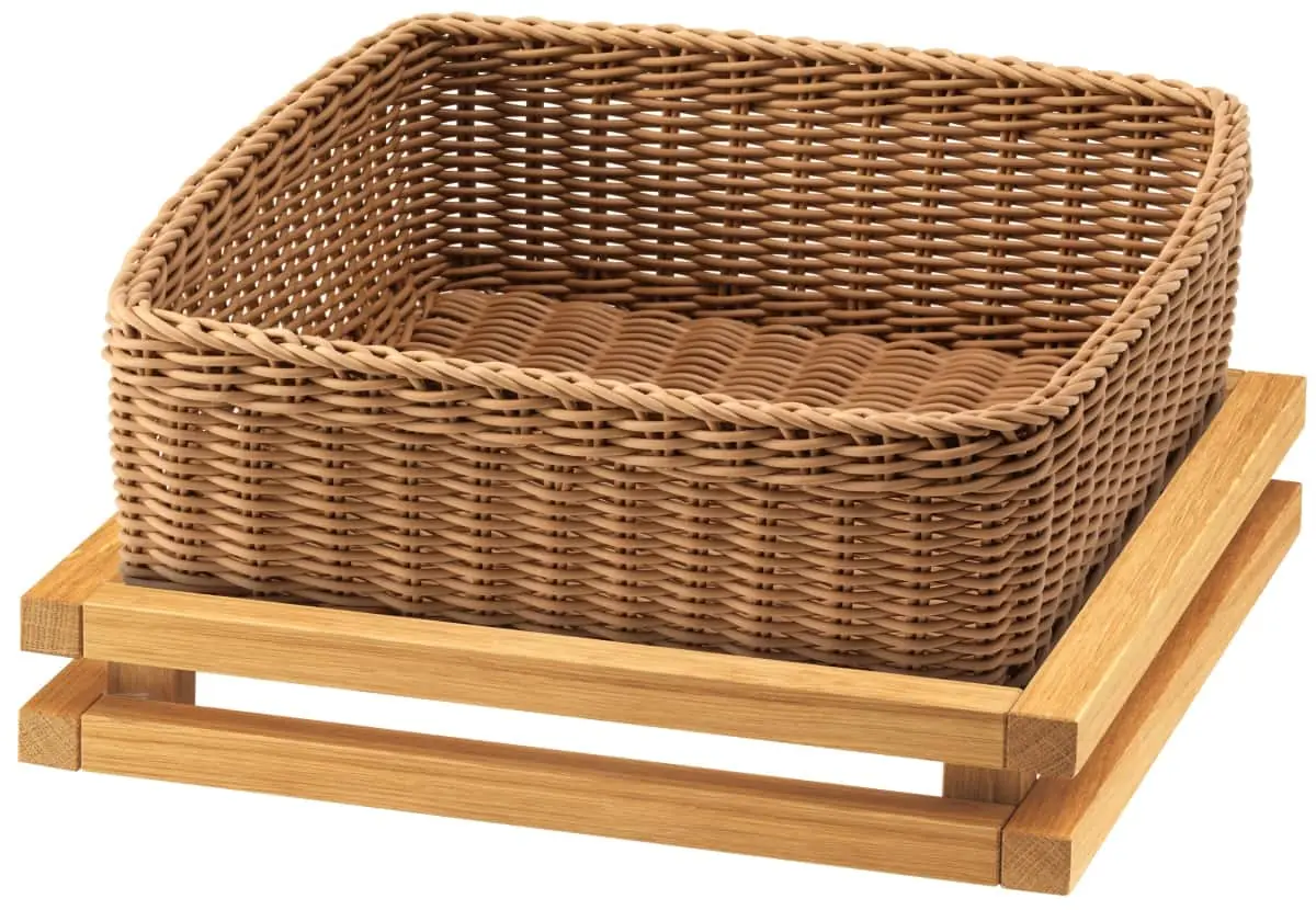 Bild von RAISER OAK 33x33 'Brotkorb' Korb aus PP, beige (H: 30,3cm)