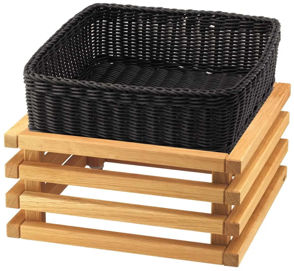 Bild von RAISER OAK 33x33 'Brotkorb' Korb aus PP, grau  (H: 39,7cm)