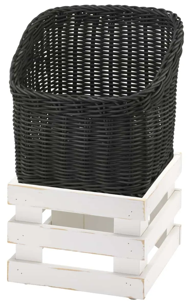 Bild von RAISER VINTAE 23x23'Brotkorb' Korb aus PP, grau (H:39,7cm)