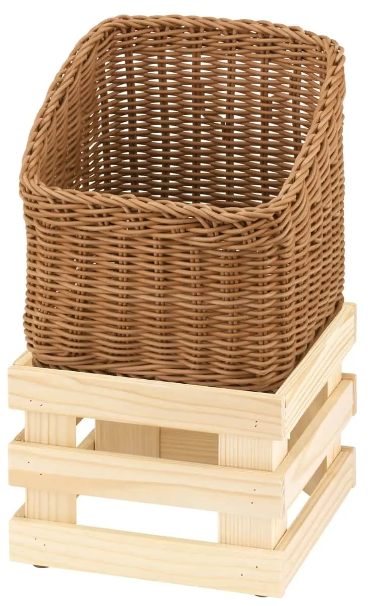 Bild von RAISER NATURE 23x23 'Brotkorb' Korb aus PP, beige (H:39,7cm)