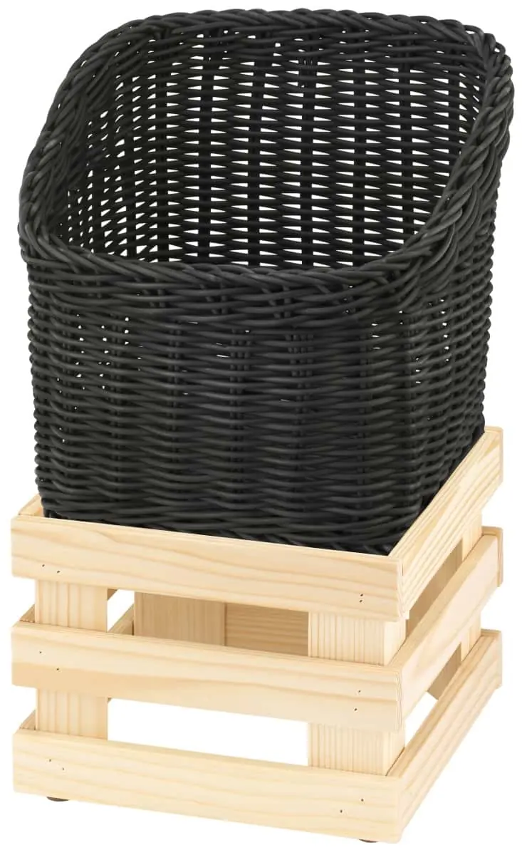 Bild von RAISER NATURE 23x23 'Brotkorb' Korb aus PP, grau (H:38,7cm)
