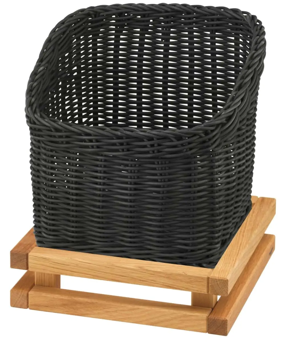 Bild von RAISER OAK 23x23 'Brotkorb' Korb aus PP, grau (H: 30,2cm)