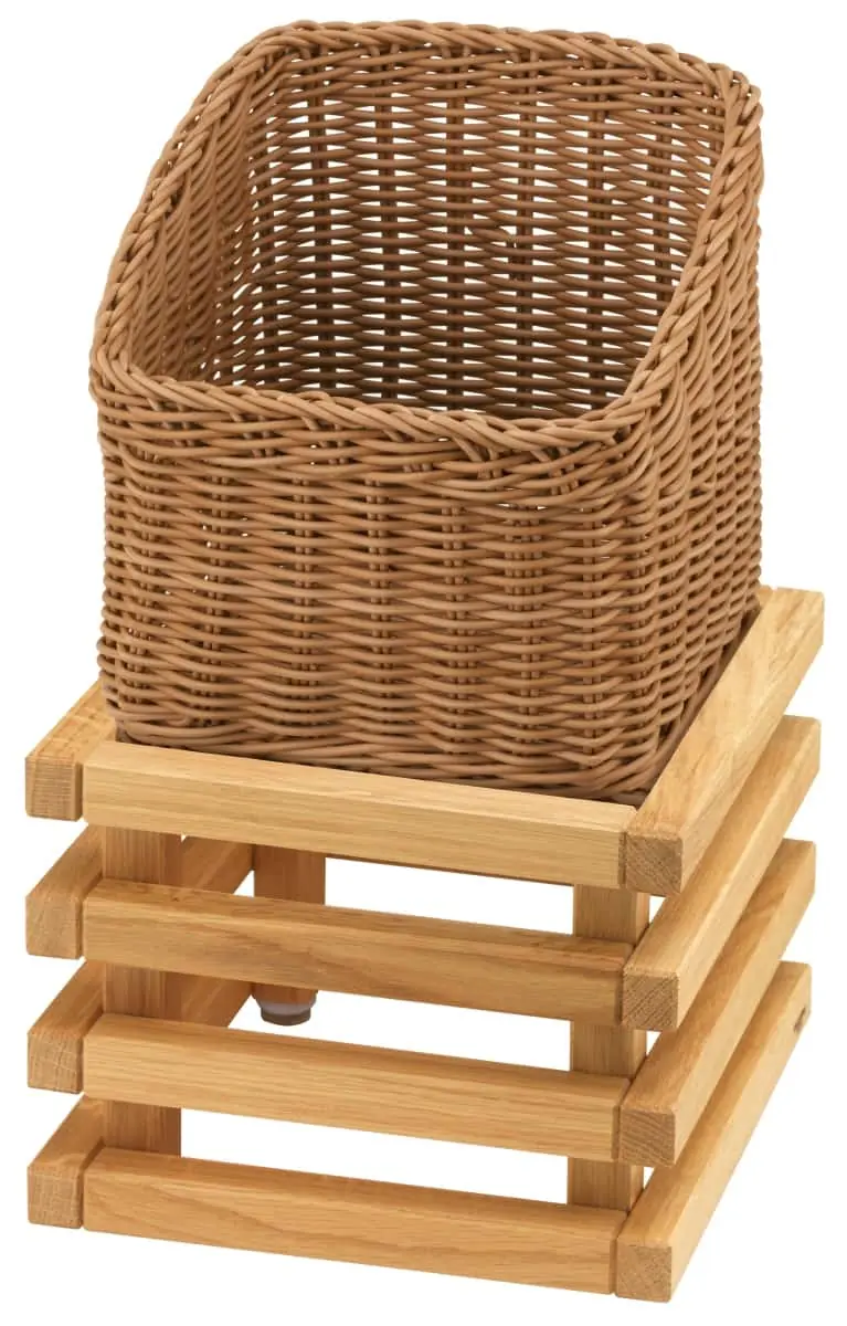 Bild von RAISER OAK 23x23 'Brotkorb' Korb aus PP, beige (H: 39,6cm)