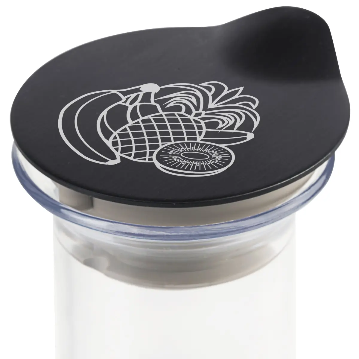Bild von CARAFINE/CONNECT BLACK 'Laserbeschriftung' Motif Multivitamin
auf Edelstahldeckel, schwarz