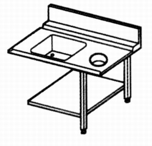 Bild von Zulauftisch 1300 x 780 x 850 mm
