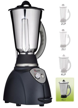 Picture of Mixer mit Motorblock, grau lackiert, mit Aufsatz, 4 Liter Edelstahl 
